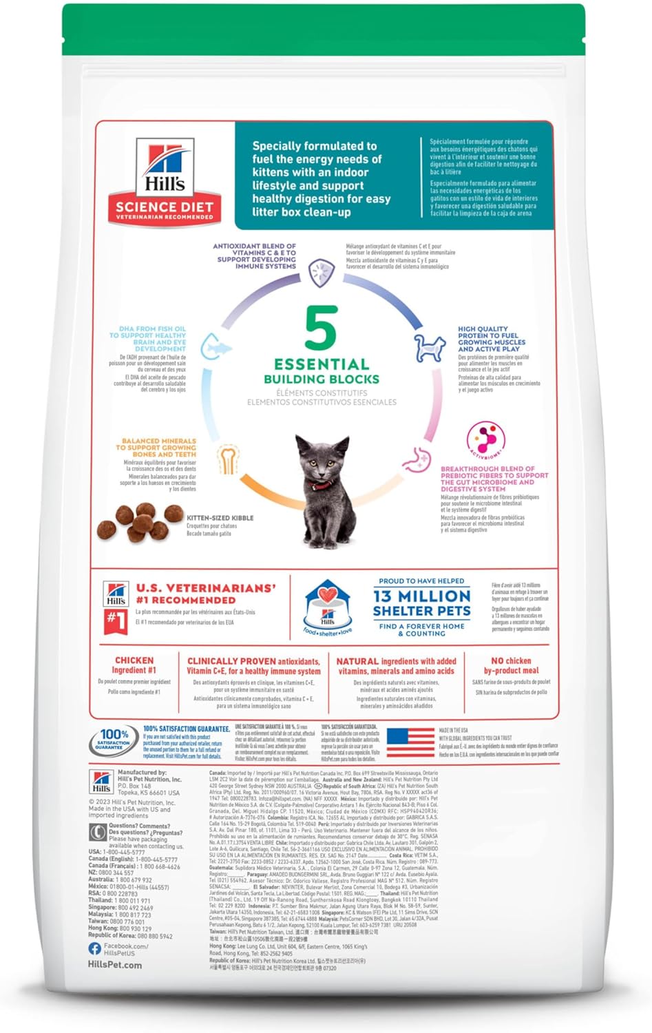 Hill's Science Diet Kitten Indoor Cat Dry Food, 3.17 kg