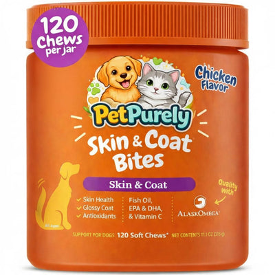 Omega 3 Alaskan Fish Oil Chew Treats for Dogs - with AlaskOmega for EPA & DHA Fatty Acids - Hip & Joint