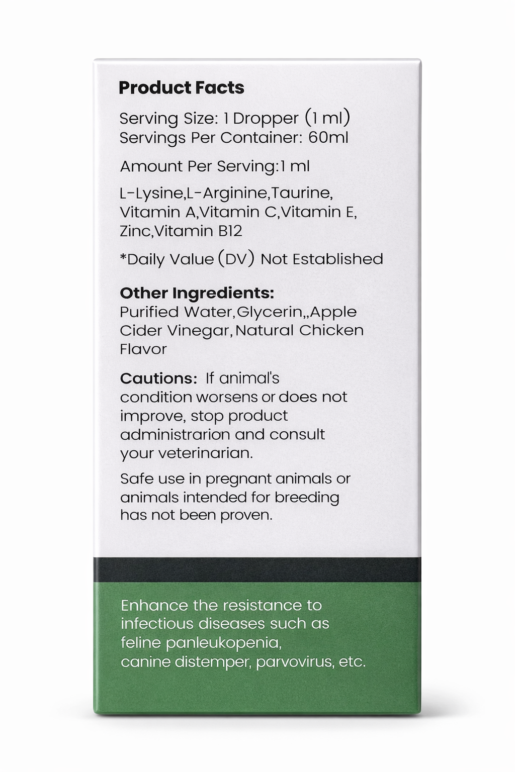 Powerful Lysine Liquid for Pets Strong Immunity & Healthy Pets 2*60ml (2Pack)