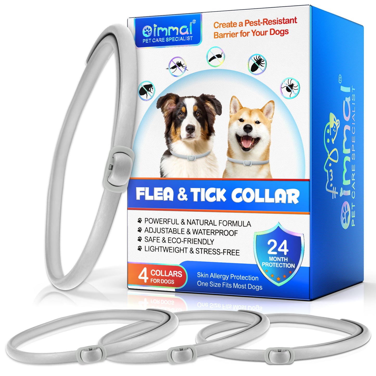Flea & Tick Collar for Dogs – Long-Lasting Pest Protection, Waterproof & Adjustable