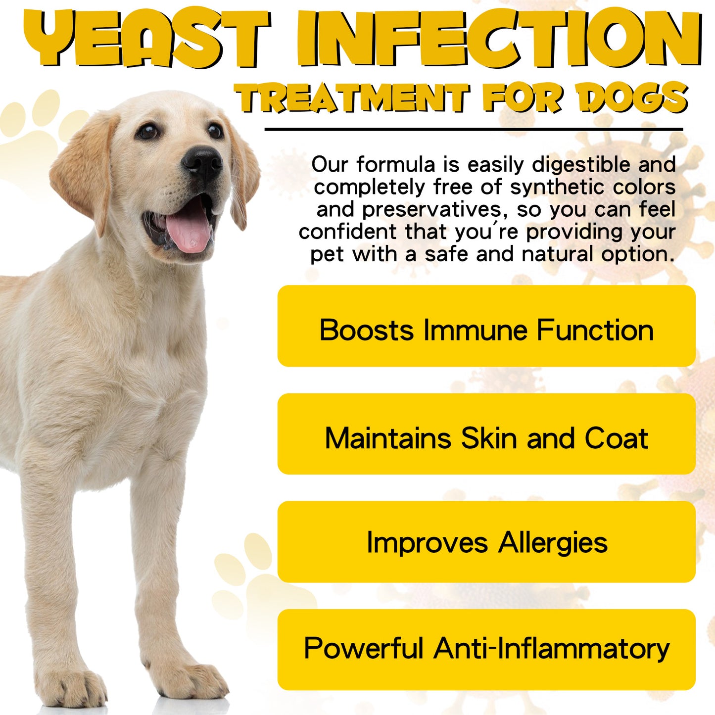 Dog Yeast Infection Treatment Drops – Anti-Itch, Skin & Immune Support