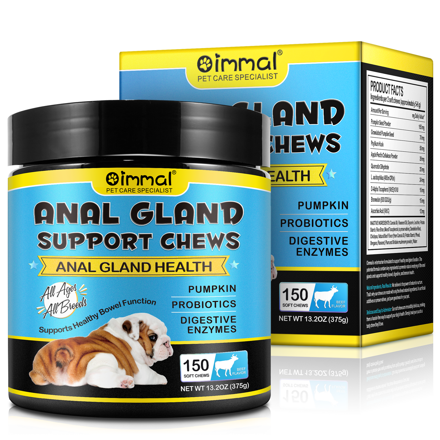 Anal Gland Support Chews for Dogs – Digestive & Bowel Health Formula
