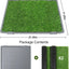 Dog Grass Pad with Tray: Reusable Training Pad with 2-Pack Replaceable Artificial Grass 22"x18" Grey
