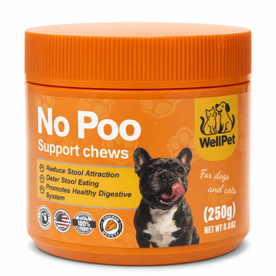 No Poo Bites for Dogs - Coprophagia Relief - Stool Eating Deterrent Soft Chews for Dogs & cats - Gut, Periodontal & Immune System Support with Probiotics,Chicken flavour,100 Chews