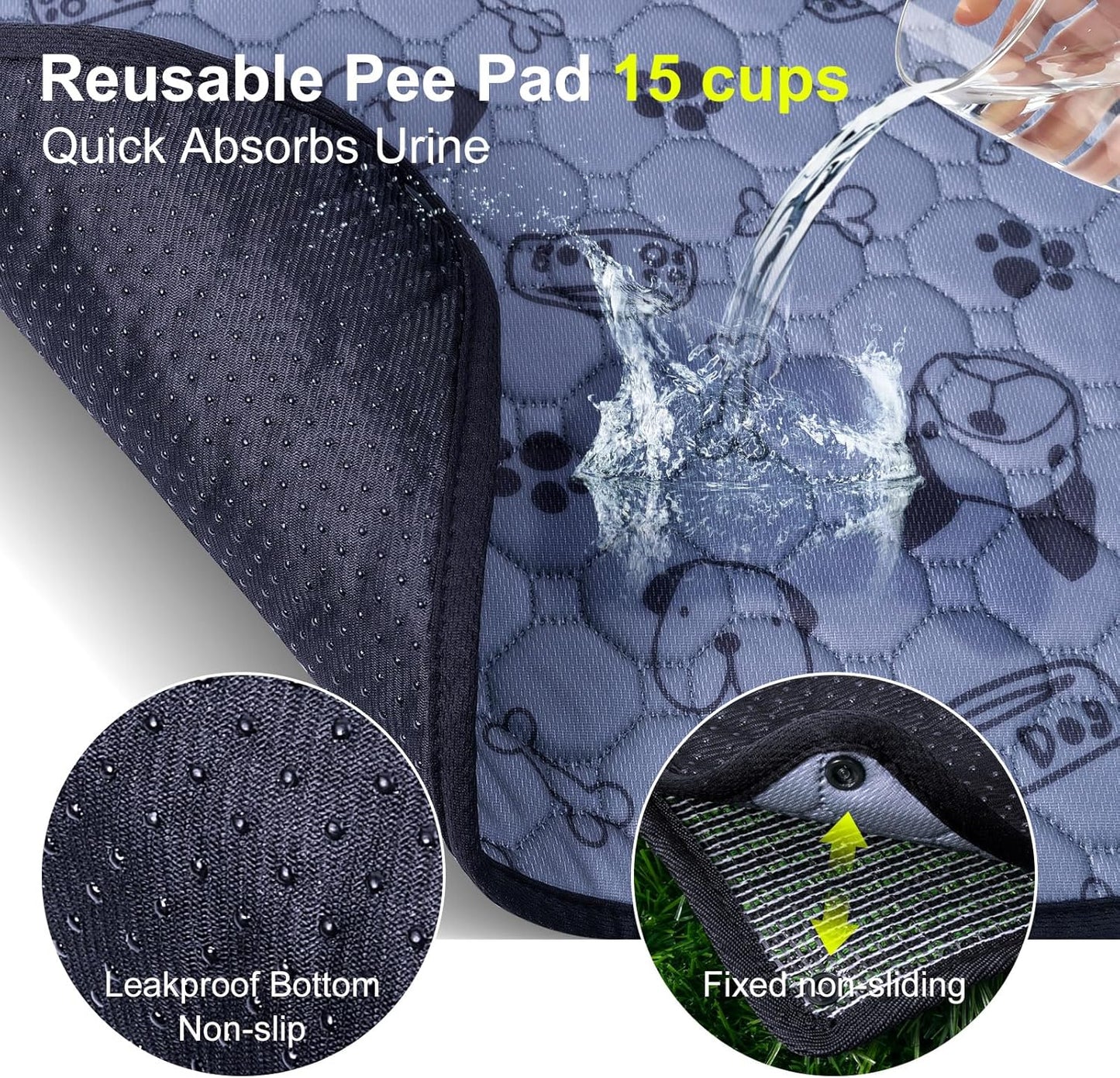 Pee Pads for Dogs with Fake Grass, 27" x 21"
