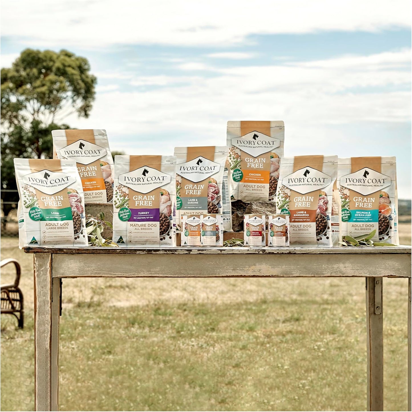Ivory Coat 17024 Adult and Senior Lamb & Kangaroo Grain Free Dog Food (13kg + 2kg Free, 15kg)