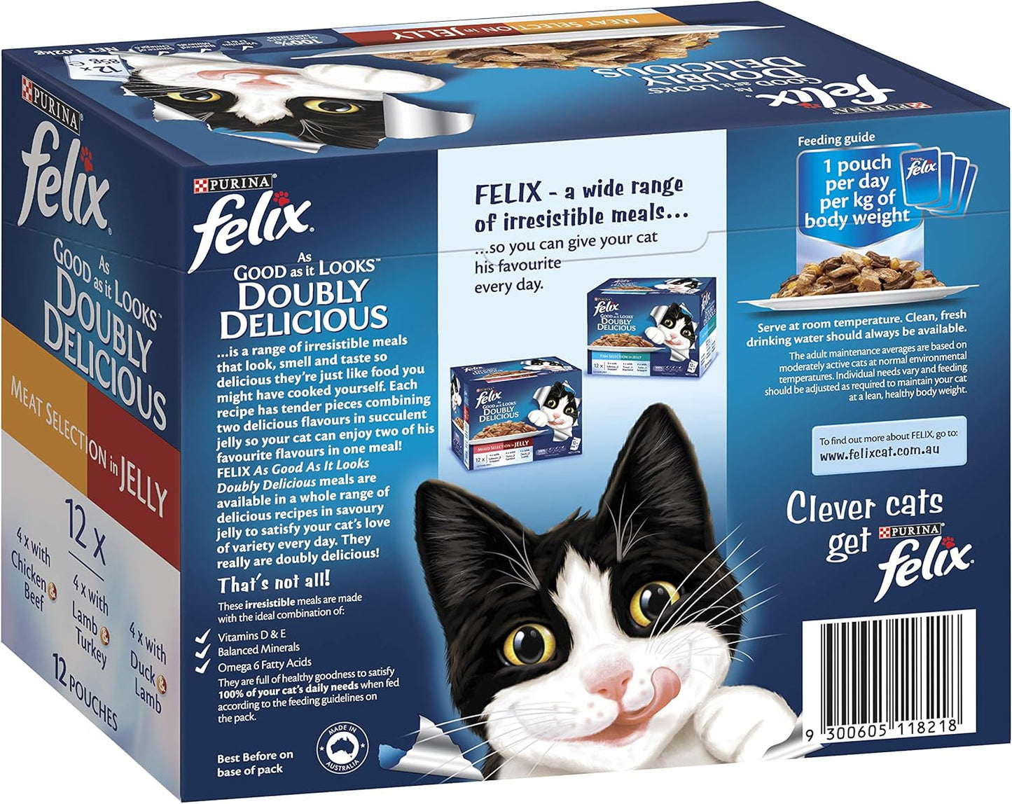 FELIX As Good As It Looks Adult Wet Cat Food Meat Selection 60x85g