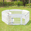 Gupamiga Pet Playpen Foldable Gate for Dogs Heavy Plastic Dog Playpen Puppy Exercise(White 6*Panel)