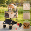 3-in-1 Dog Stroller for Medium Dogs up to 50 lbs, Smooth-Ride Pet Stroller with Detachable Carrier & Car Seat Combo