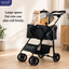 Premium Foldable Pet Stroller for Cats & Small Dogs With storage basket and lightweight