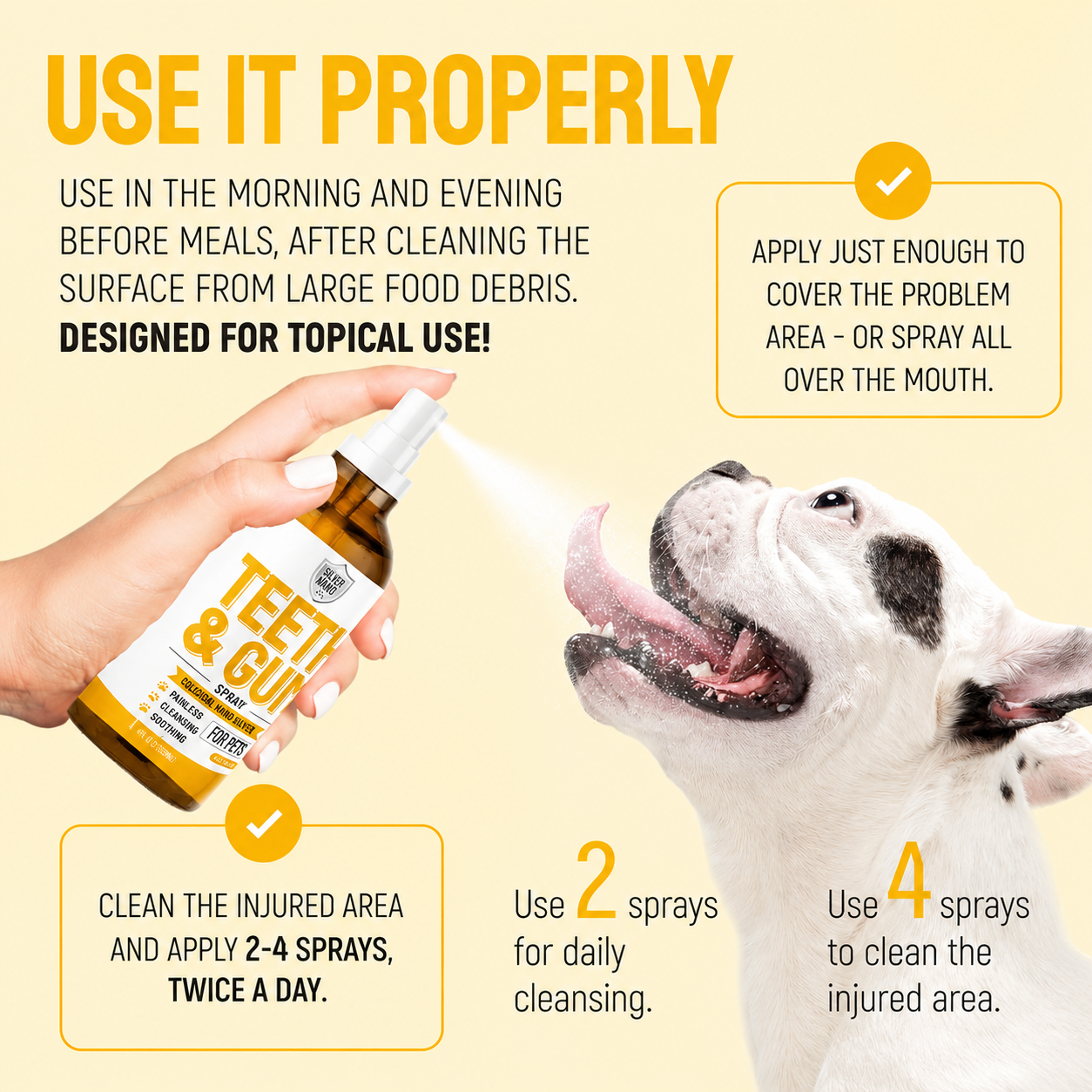 Pet Dental Care Spray – Gentle Daily Oral Hygiene for Dogs & Cats
