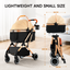 Luxury Detachable Pet Stroller for Small to medium Dogs & Cats – Lightweight Foldable Travel Carrier with Shock-Absorbing Wheels & One-Button Fold