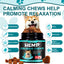 Hemp Calming Chews for Dogs – Natural Stress & Anxiety Relief, Promotes Relaxation, Supports Calm Behavior, Hemp Oil, Chamomile, Valerian Root & L-Theanine, Bacon Flavor, 30 Soft Chews