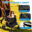 Pet Stroller for Small/Medium Dogs & Cats, No-Zip Foldable Dog Stroller with Detachable Carrier, Cup Holder and Storage Basket, One-Click Fold, One-Foot Brake, 37 lbs Capacity, Black
