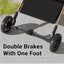 2 - in - 1 Foldable Pet Stroller, Detachable Carrier for Small Dogs/Cats, Lightweight & Breathable, Khaki/Pink, Ideal for Outdoor Trips