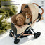 Luxury Pet Stroller with Spacious Comfort, Built- In Cooling Fan & Detachable Travel Basket for Smooth All-Season Adventures,Beige Colour