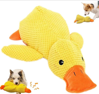 Mellow Dog Calming Duck, 2026 New Yellow Duck Dog Toy, The Mellow Ducks Calming Pillow, Dogs Ducks Toy with Quacking Sound for Indoor Dogs