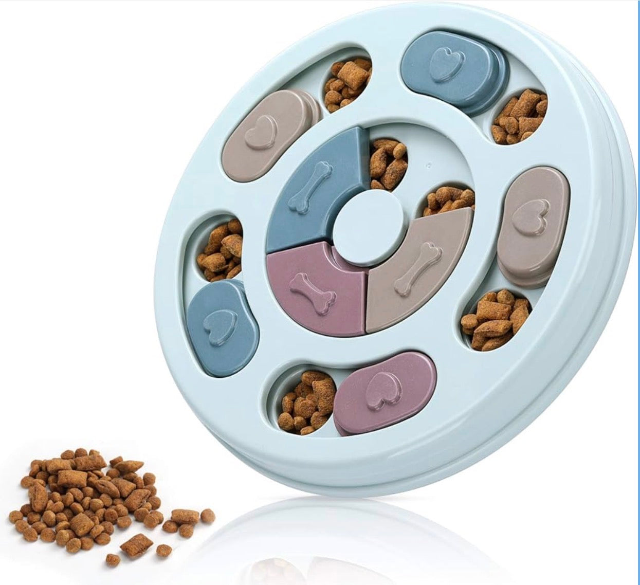 DR CATCH Dog Puzzle,Dogs Food Toys for IQ Training & Mental Enrichment,Dog Treat Puzzle(Blue)