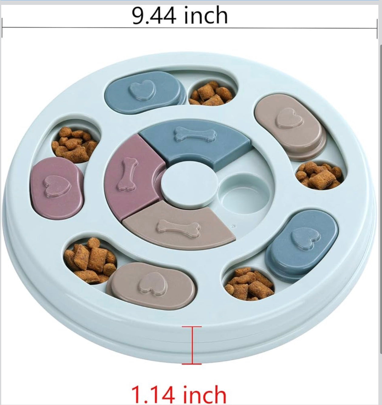 DR CATCH Dog Puzzle,Dogs Food Toys for IQ Training & Mental Enrichment,Dog Treat Puzzle(Blue)