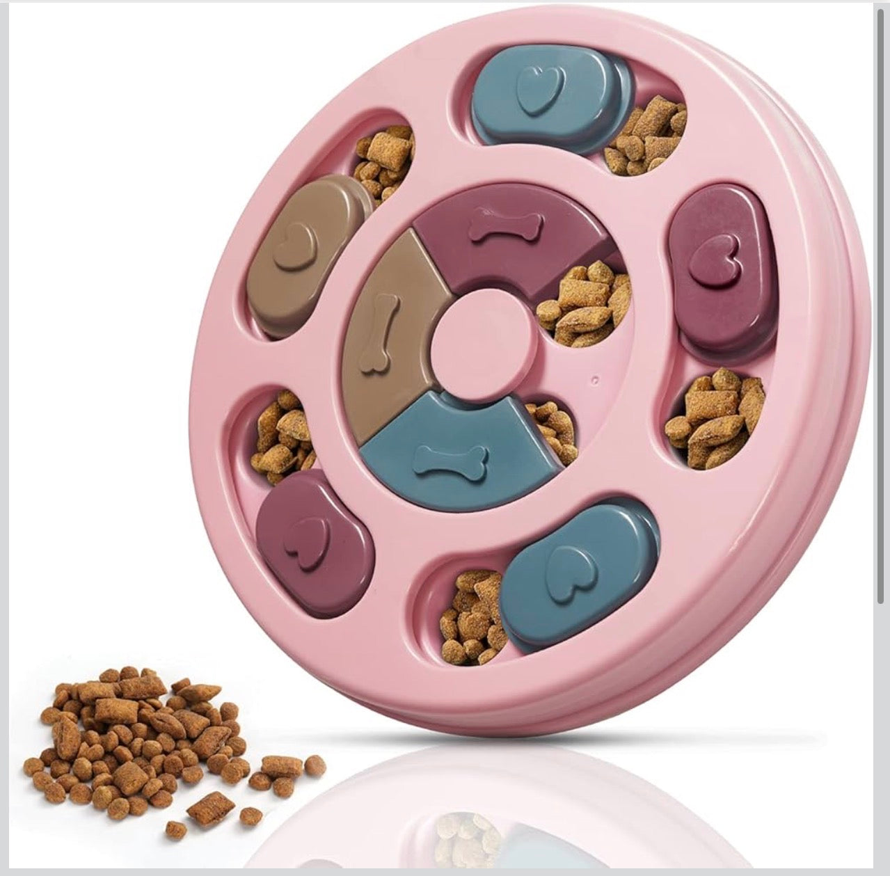DR CATCH Dog Puzzles,Dogs Food Puzzle Feeder Toys for IQ Training & Mental Enrichment,Dog Treat Puzzle(Pink)