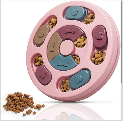 DR CATCH Dog Puzzles,Dogs Food Puzzle Feeder Toys for IQ Training & Mental Enrichment,Dog Treat Puzzle(Pink)