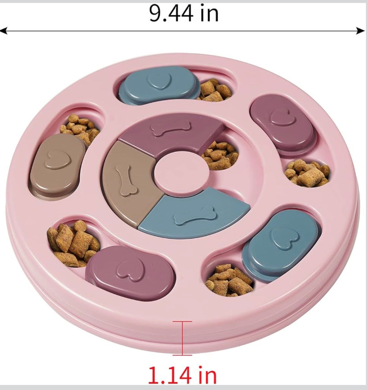DR CATCH Dog Puzzles,Dogs Food Puzzle Feeder Toys for IQ Training & Mental Enrichment,Dog Treat Puzzle(Pink)