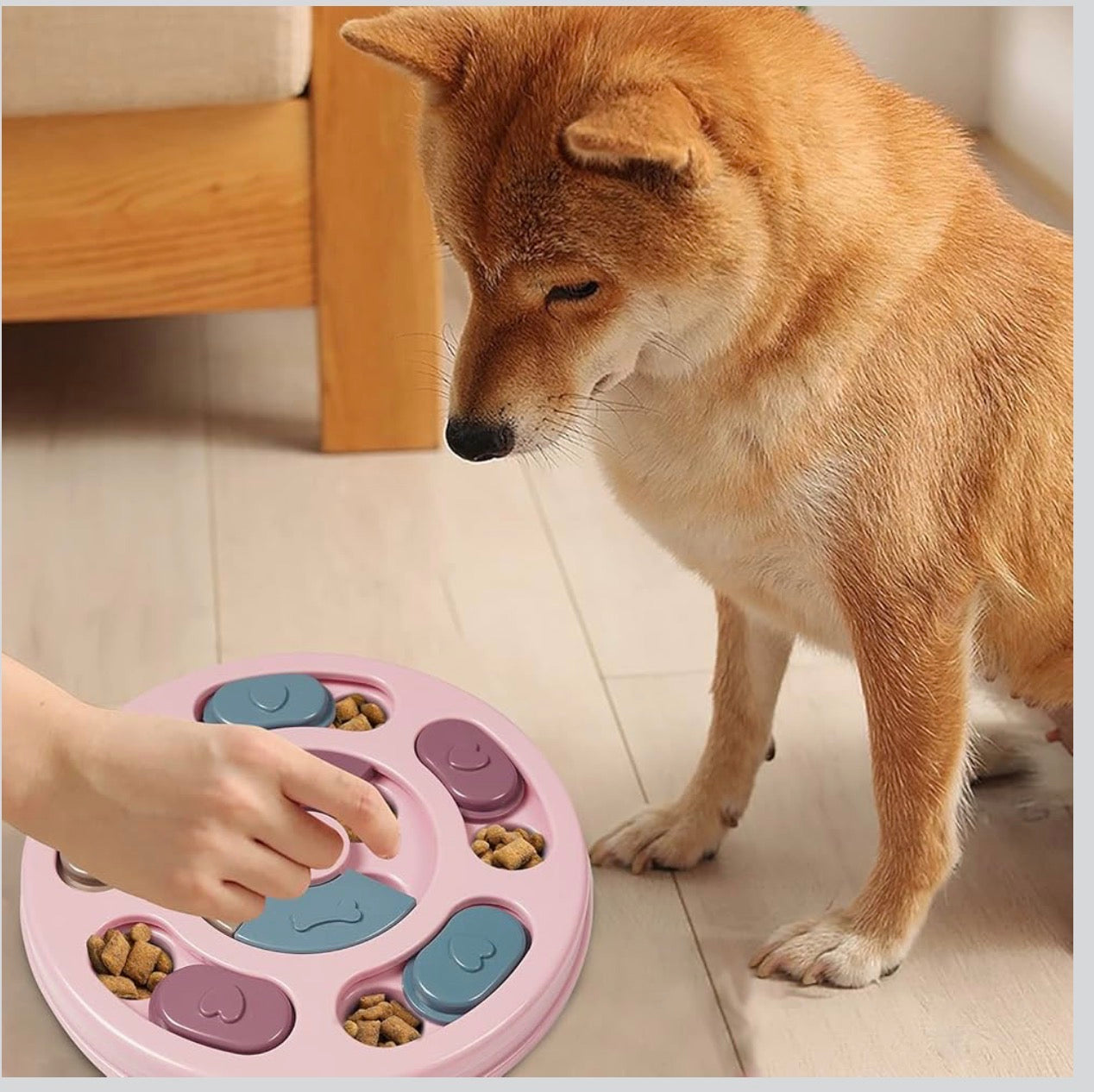 DR CATCH Dog Puzzles,Dogs Food Puzzle Feeder Toys for IQ Training & Mental Enrichment,Dog Treat Puzzle(Pink)