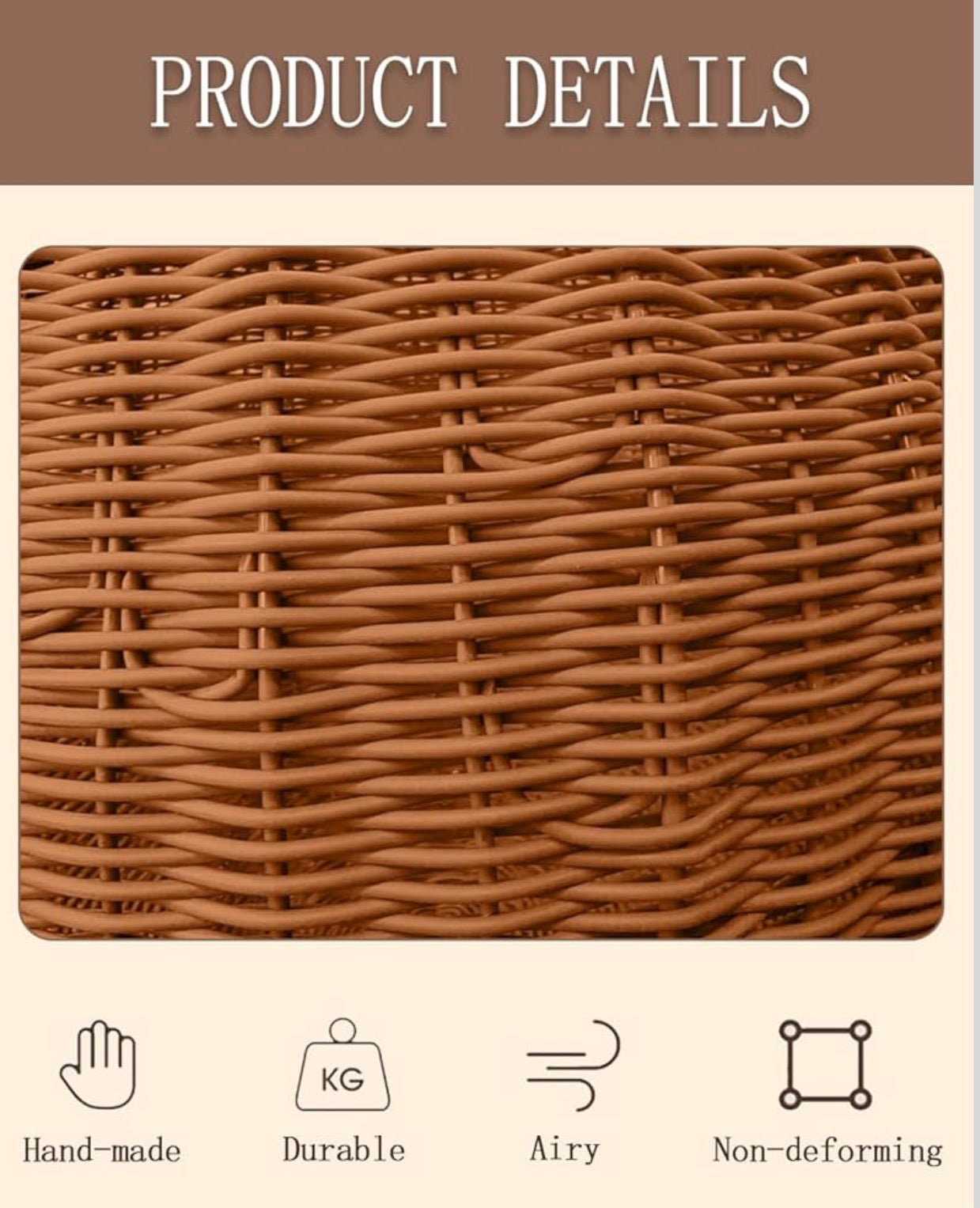 Wicker Cat Bed Indoor & Outdoor, Handwoven PP Rattan Cat Swing Bed with Removable Washable Cushion, Breathable Waterproof Cat House for Cats & Small Dogs (Large–16.9" L × 25.98" H)