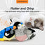 Interactive Flapping Bird Cat Toy with Catnip, Touch Activated Rechargeable, Musical Sound