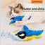 Interactive Flapping Bird Cat Toy with Catnip, Touch Activated Rechargeable, Musical Sound