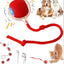 Interactive Cat Toys for Indoor Cats, Dog Toys Ball, Rolling Pet Ball, Smart Automatic Cat Chase Balls Toy, Interactive Dog Toys Speedy Tail,Kitten & Cat Toys Interactive (Red)