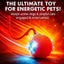 Interactive Cat Toys for Indoor Cats, Dog Toys Ball, Rolling Pet Ball, Smart Automatic Cat Chase Balls Toy, Interactive Dog Toys Speedy Tail,Kitten & Cat Toys Interactive (Red)