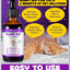 Melatonin for Cats & Kittens – Calming Drops with Bacon Flavor – Anxiety & Stress Relief, Sleep Aid 60ml
