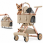 Pet Stroller for Small Medium Dogs & Cats, 20 lbs Capacity - Portable,Khaki