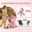 Luxury Pet Stroller for Small Dogs & Cats – 2-in-1 Detachable Carrier, Foldable, 360° Swivel Wheels, Large Storage Basket, Pink