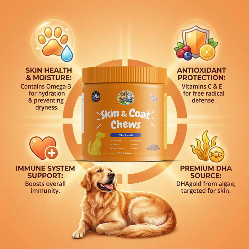 Hip & Joint Support + Skin & Coat Chicken Flavor (120 Soft Chews)