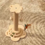 Cat Scratching Post for Kittens, 4 in 1 Wooden Cat Scratcher Toy, 17.7" Tall Scratch Post with 2 Level Cat Track Balls, Interactive Feather Toy and 2 Sisal Hanging Balls for Indoor Kittens